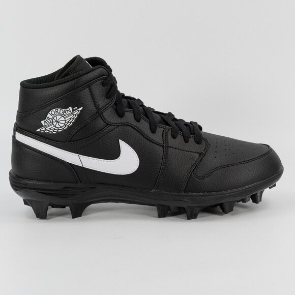 Jordan 1 Mid TD 'Black/White-Black' FJ6805-001 Football Cleat Multi Size - Picture 1 of 10
